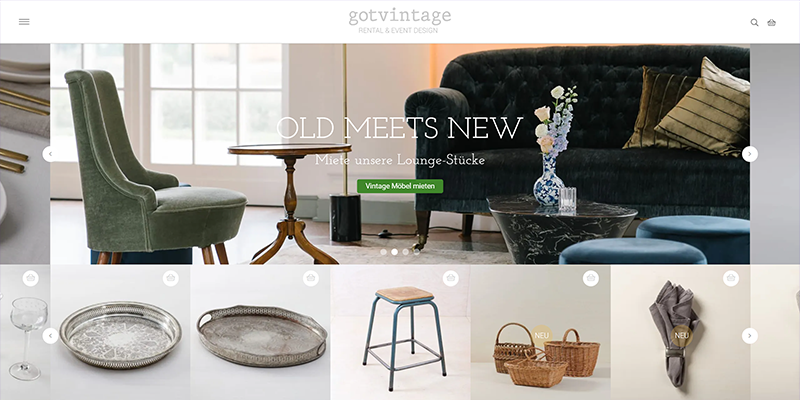 gotvintage – Rental & Event Design – Online-Katalog